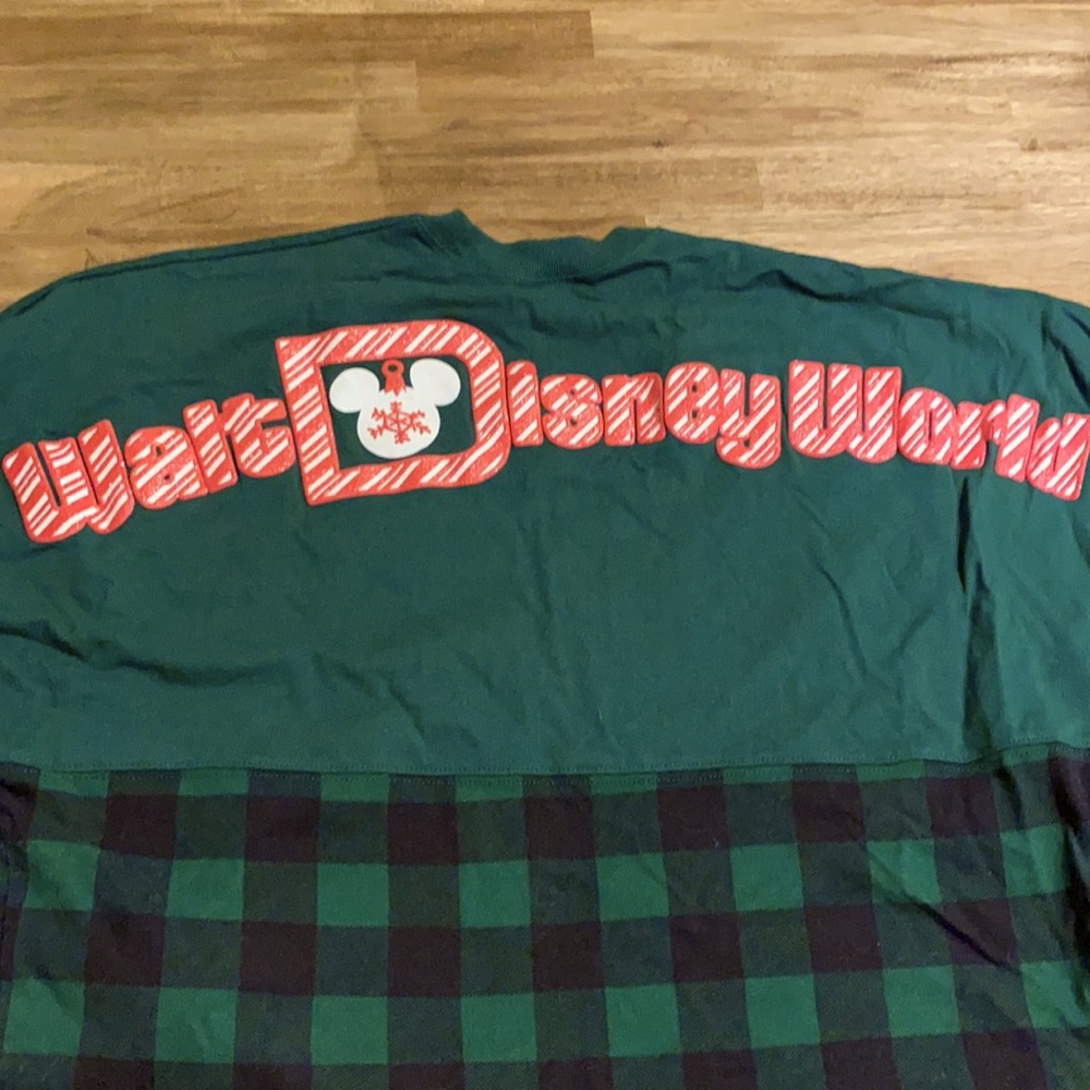 Disney Parks 2020 Christmas Holiday Green Plaid Spirit Jersey